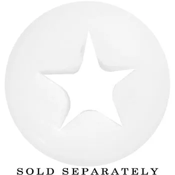 0 Gauge White Star Silicone Flexible Tunnel