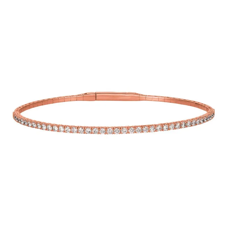 1.00CT DIAMOND FLEXIBLE BRACELET 14K GOLD