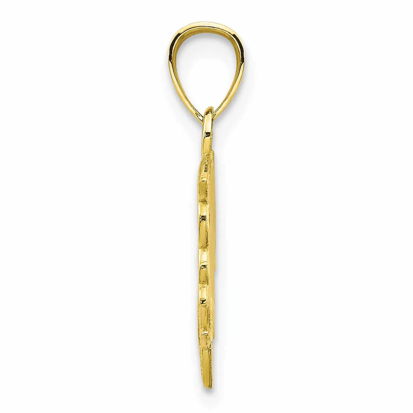 10k Yellow Gold Three Dolphins Swimming Pendant