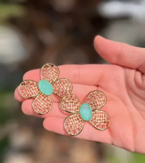 18K Gold Plated Fusion Tourmaline Butterfly Earring