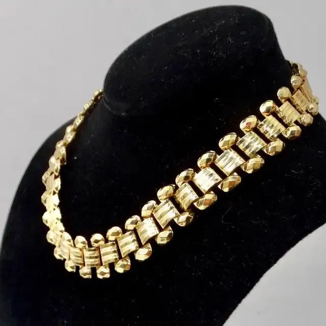 1980s Gold Plated Choker Necklace