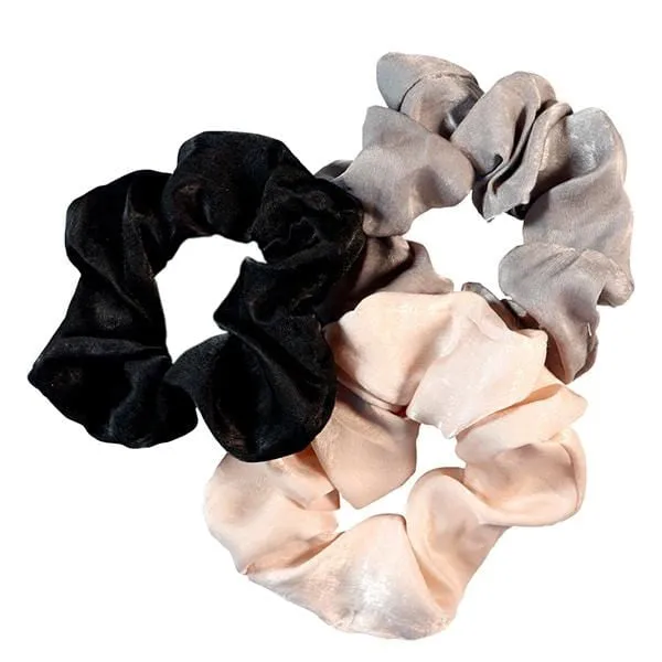 3 PC Satin Silk Hair Scrunchies Ties Set