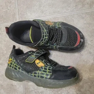 5/$10 Skechers Toddler 12 Boys Light Up Sneakers Dinosaur *WORN* Skechers
