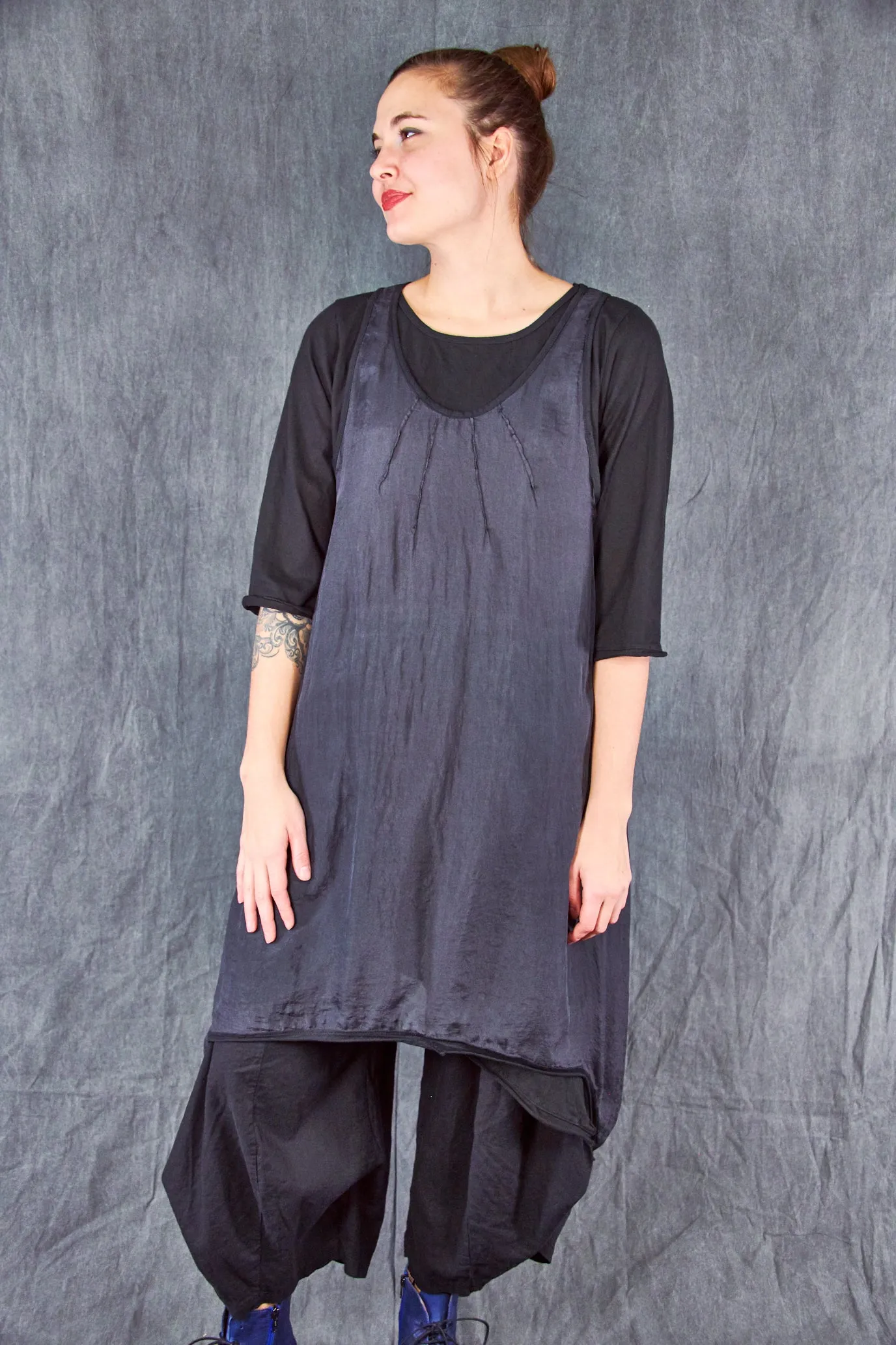 6113 Organza Shift with pinches-U