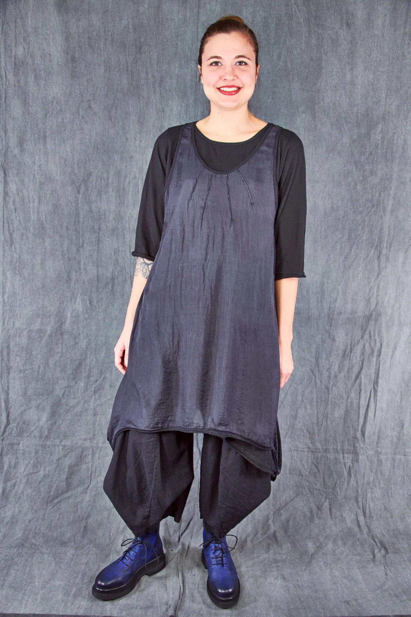 6113 Organza Shift with pinches-U