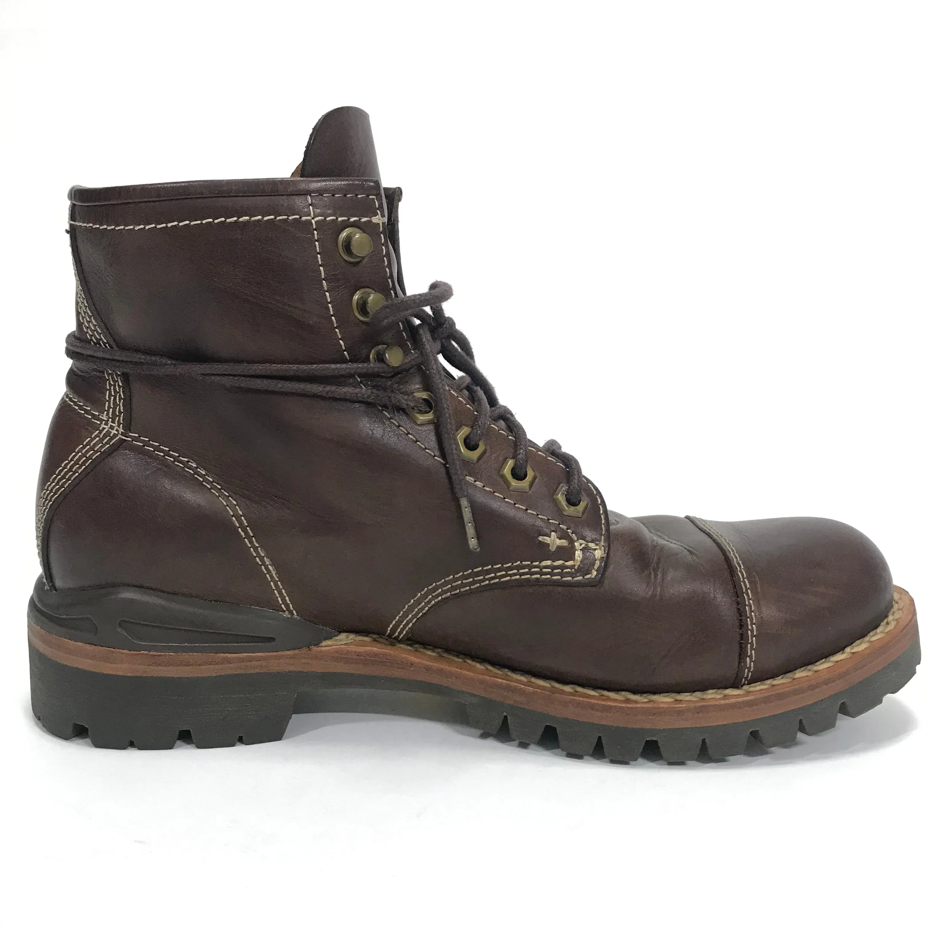 [9] Visvim 11SS Virgil Cap Okie Folk Boots Brown