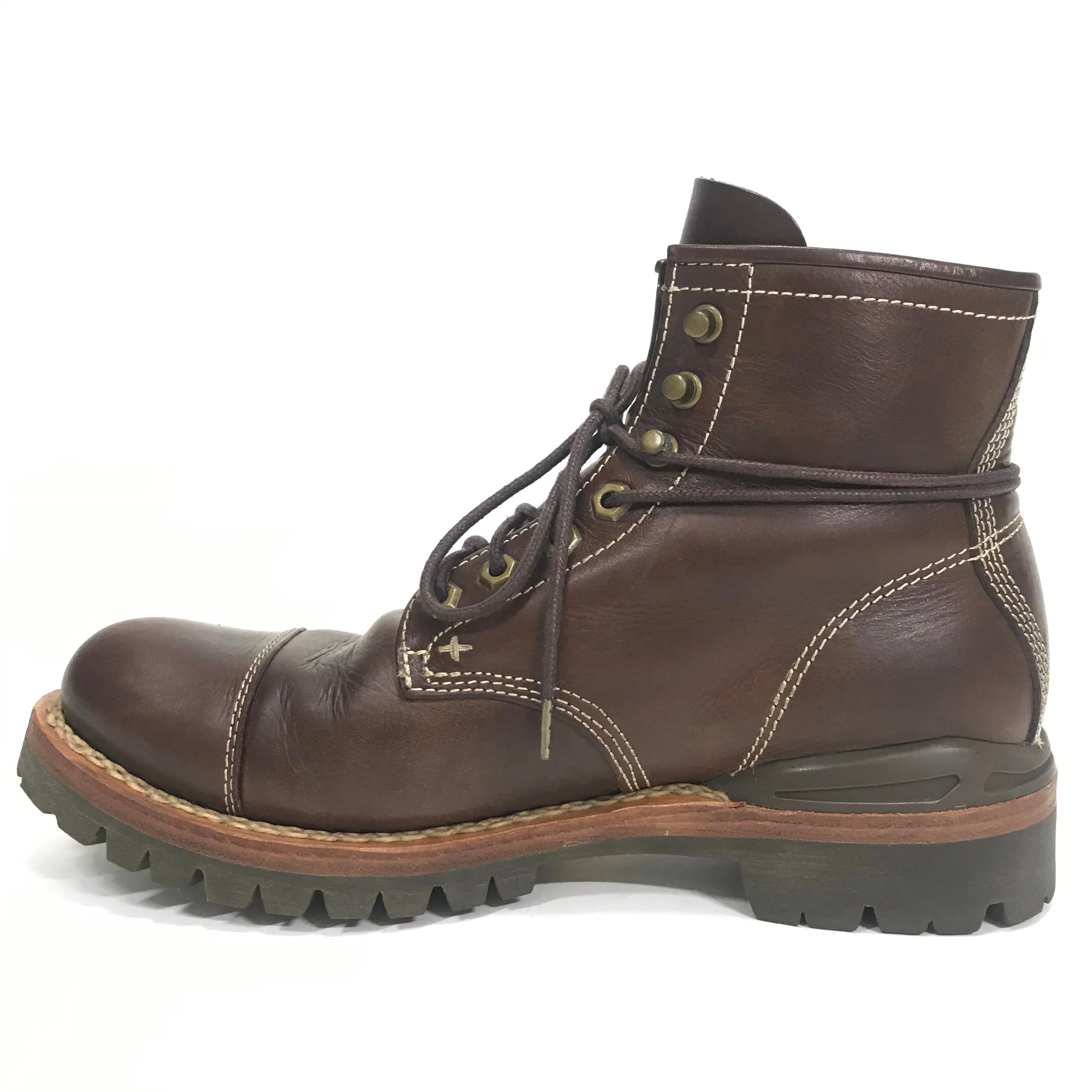 [9] Visvim 11SS Virgil Cap Okie Folk Boots Brown