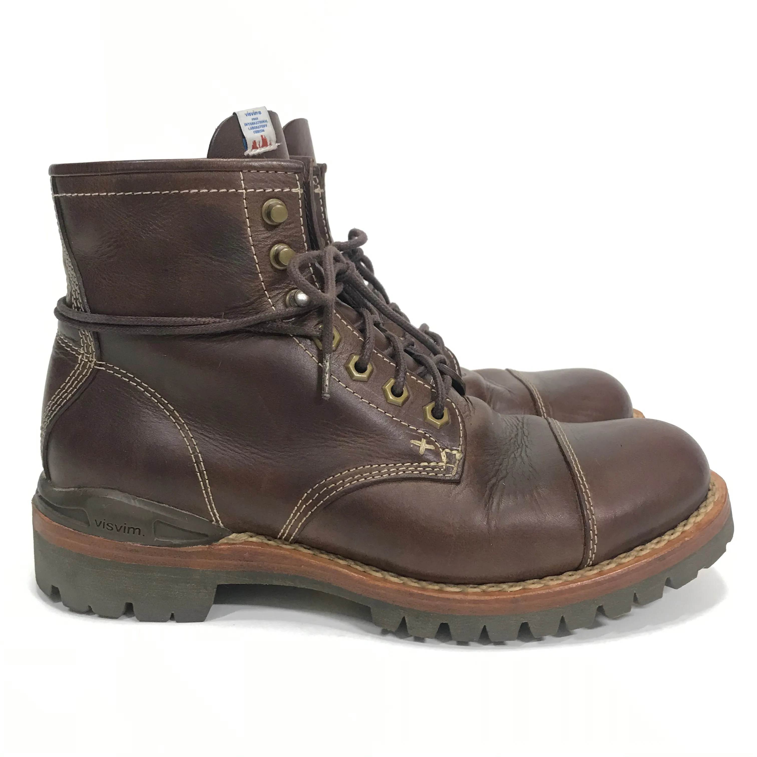 [9] Visvim 11SS Virgil Cap Okie Folk Boots Brown