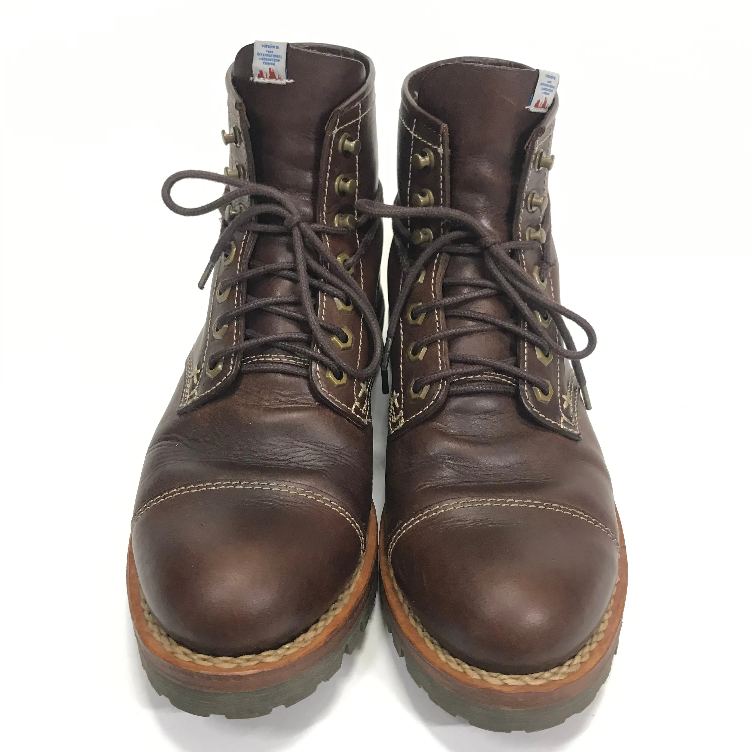 [9] Visvim 11SS Virgil Cap Okie Folk Boots Brown