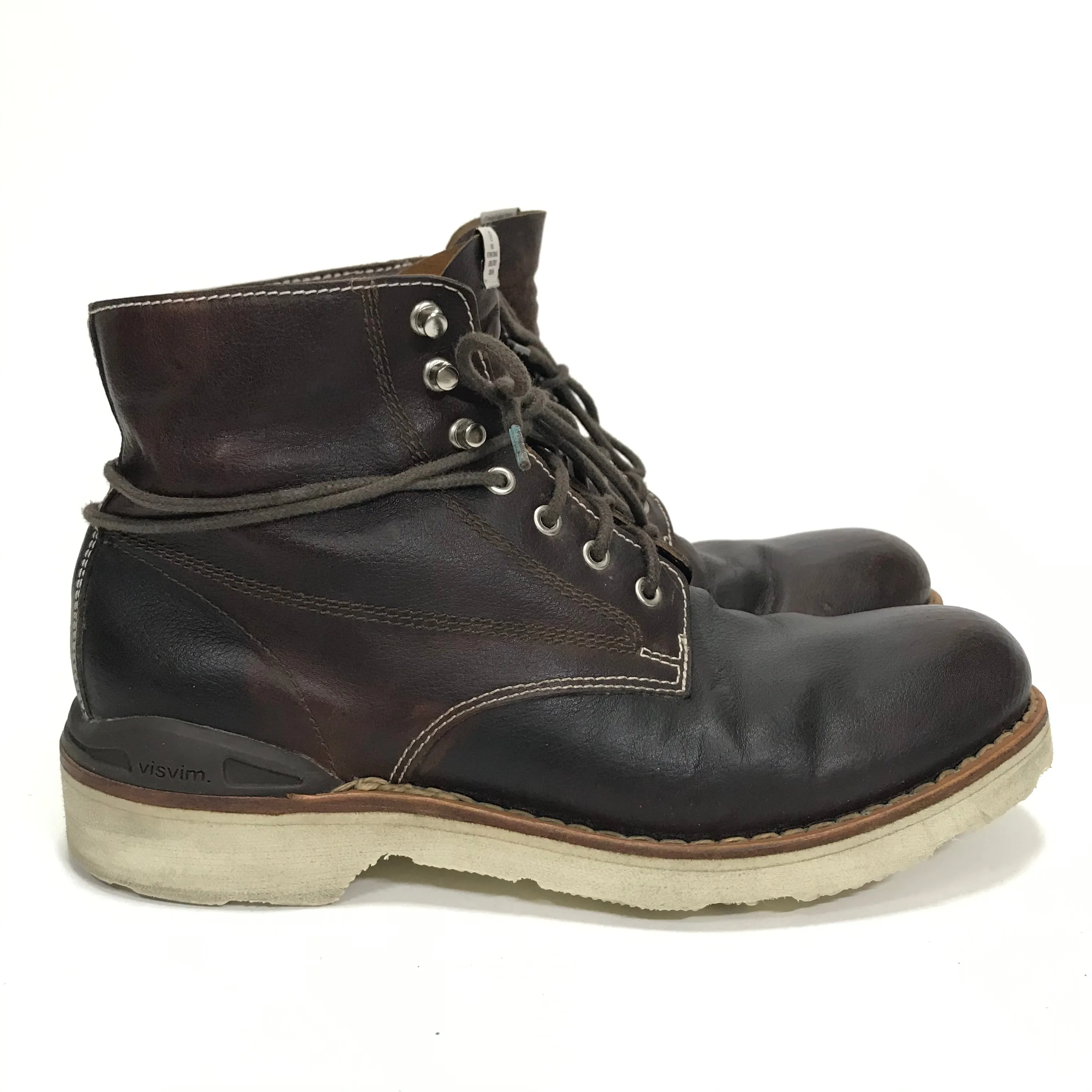 [9.5] Visvim Virgil Boots Folk Kngr ( Kangaroo ) Dark Brown