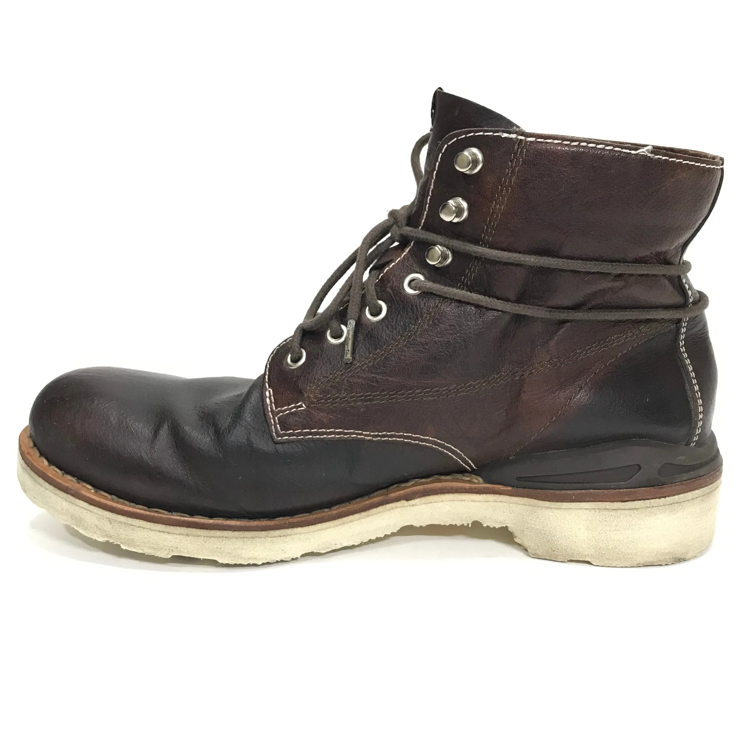[9.5] Visvim Virgil Boots Folk Kngr ( Kangaroo ) Dark Brown