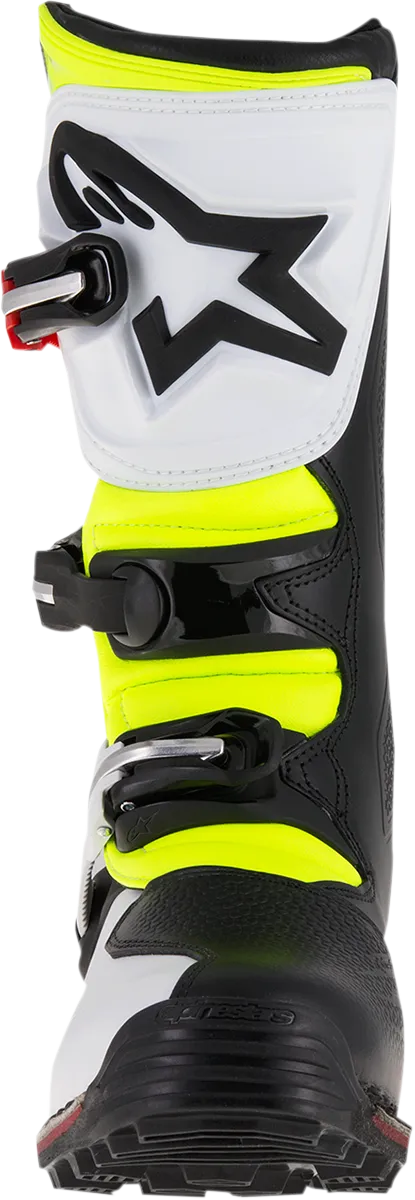 ALPINESTARS(MX) Tech-T Boots - White/Red/Yellow Fluorescent/Black