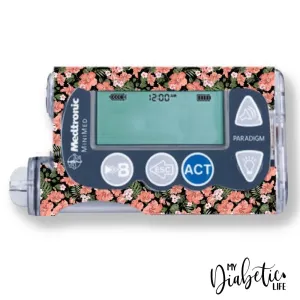 Apricot Hibiscus - Medtronic Paradigm Series 7 Sticker