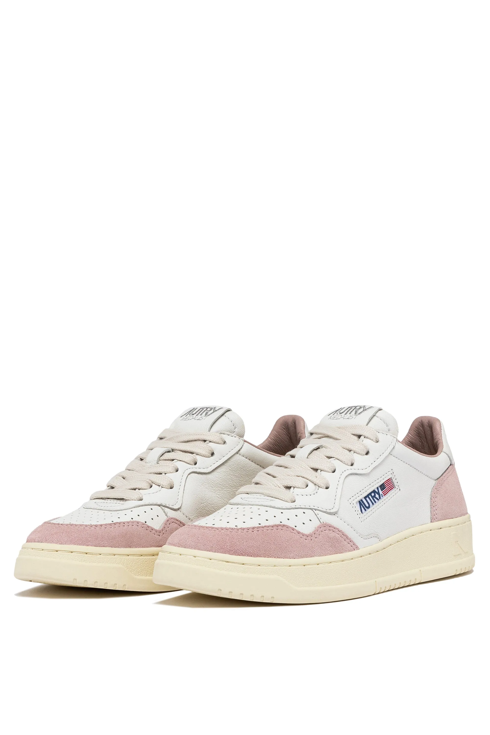 Autry Sneakers Medalist Low Wom Goat Suede Rosa Donna