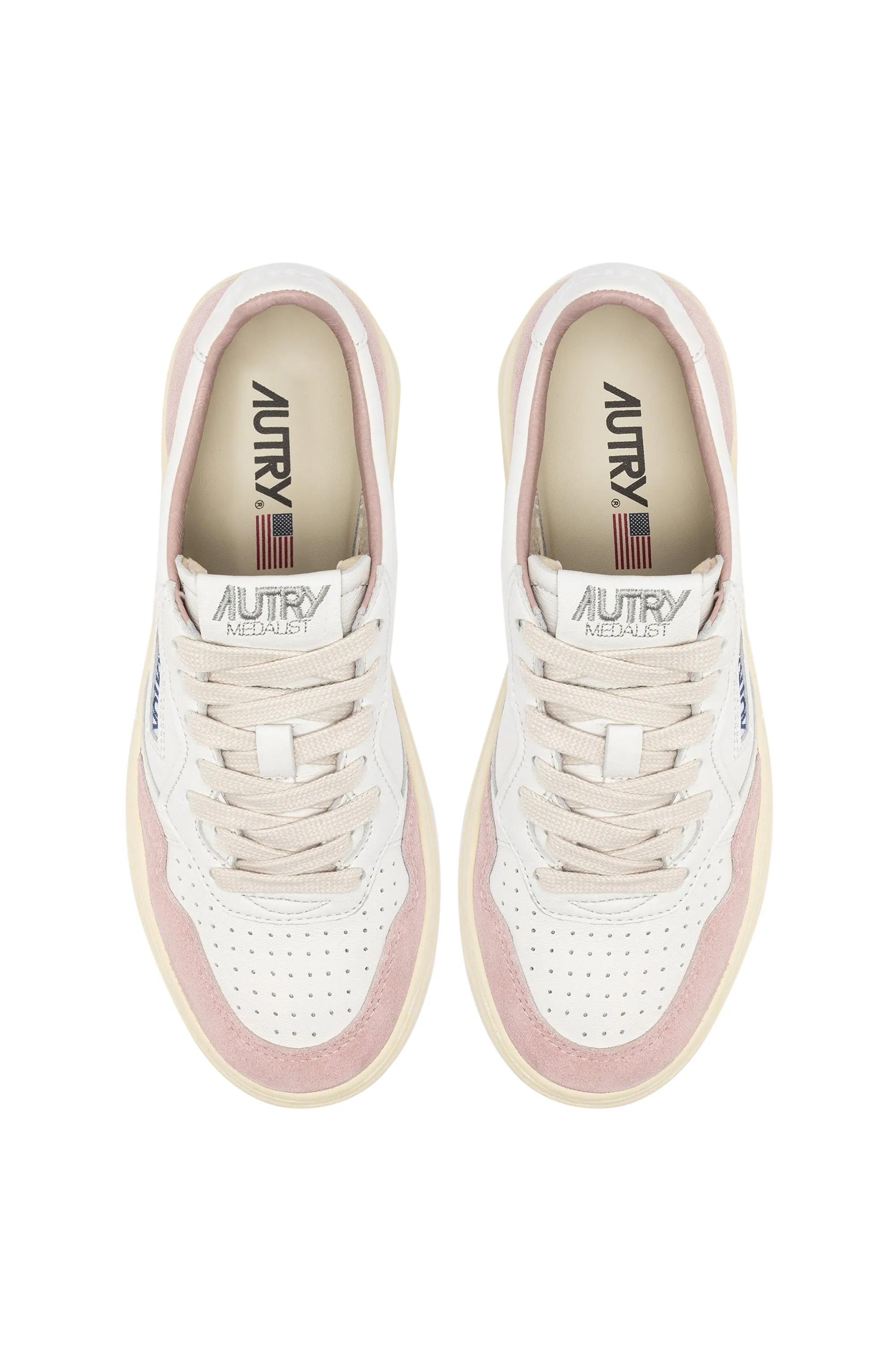 Autry Sneakers Medalist Low Wom Goat Suede Rosa Donna