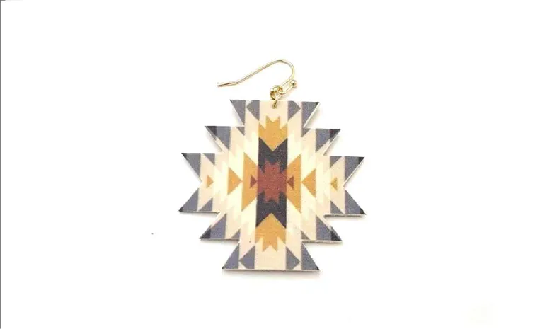 Aztec Print Earrings