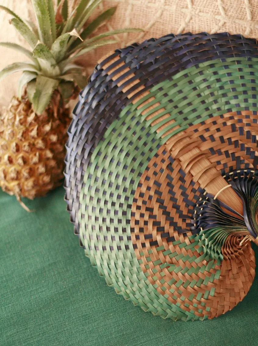 Balinese Woven Hand Fan "Tropica"