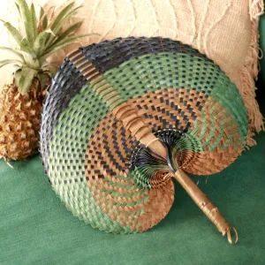 Balinese Woven Hand Fan "Tropica"