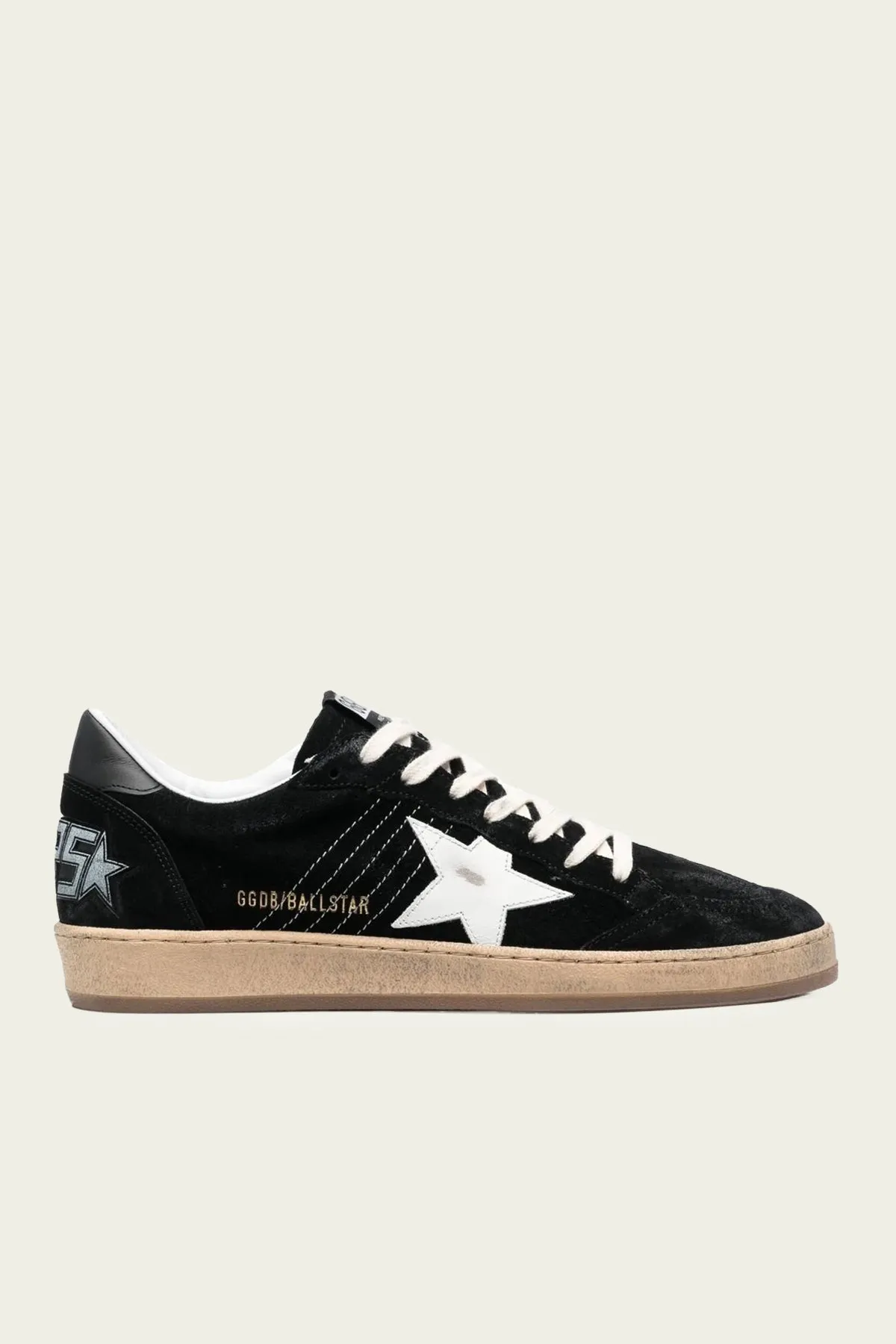 Ball-Star Black Suede Leather Men Sneaker