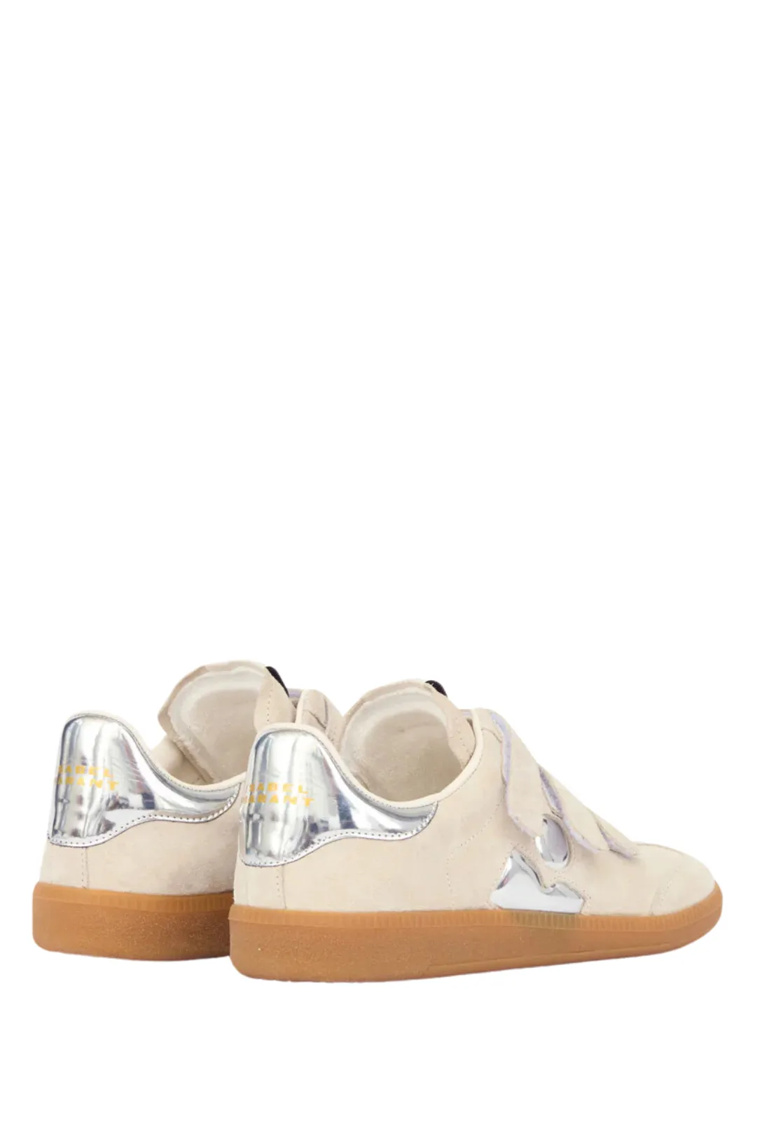 Beth Metallic Logo Sneaker | Chalk / Silver