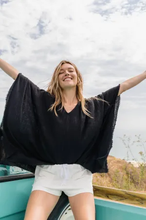 Black Gauze Palisades Caftan