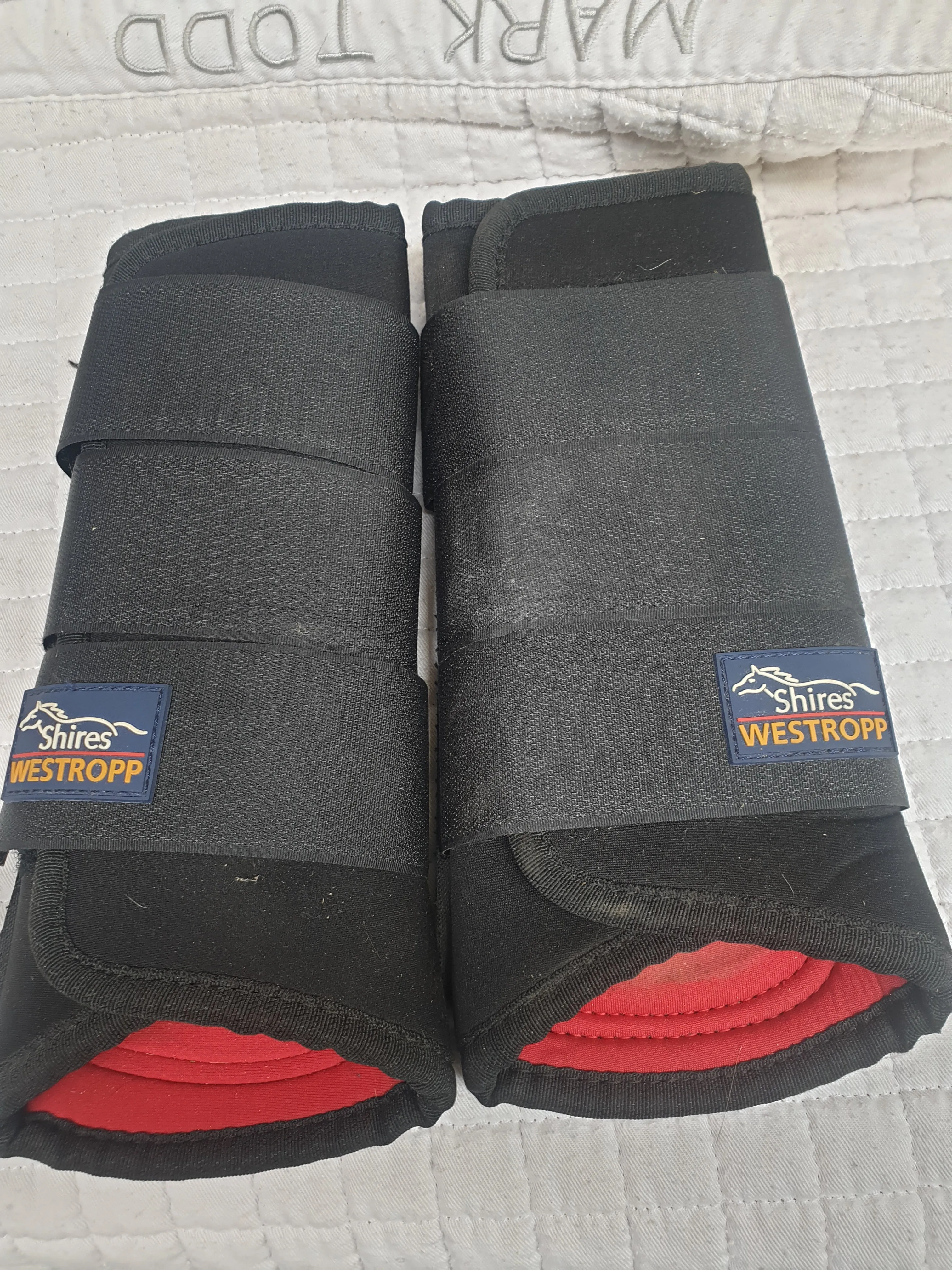 Black Shires brushing boots pony size FREE POSTAGE ✅