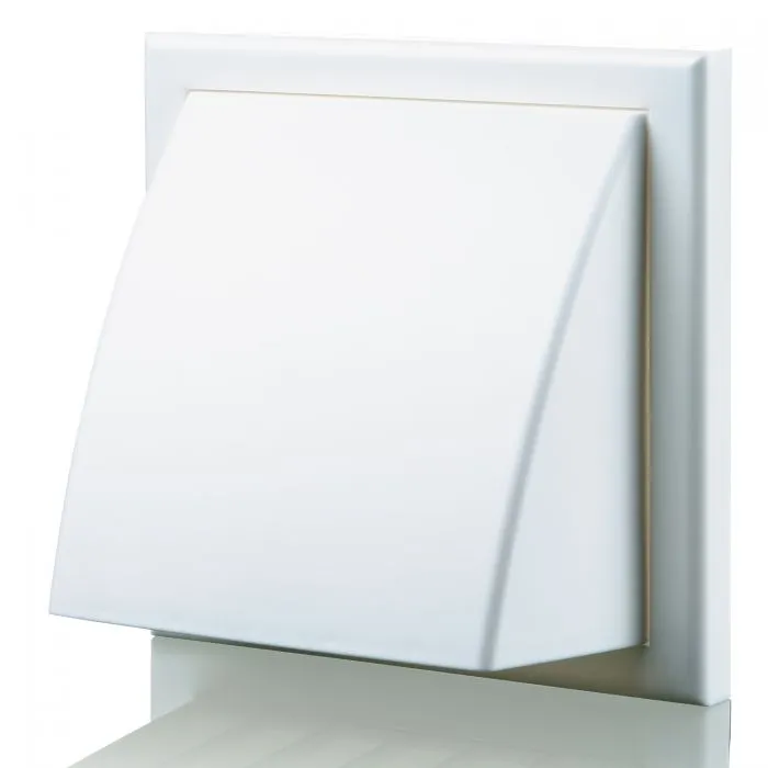 Blauberg DK-150-PVC-WHI Ventilation PVC Flexible Duct Cowled Wall Kit 6" 150mm White