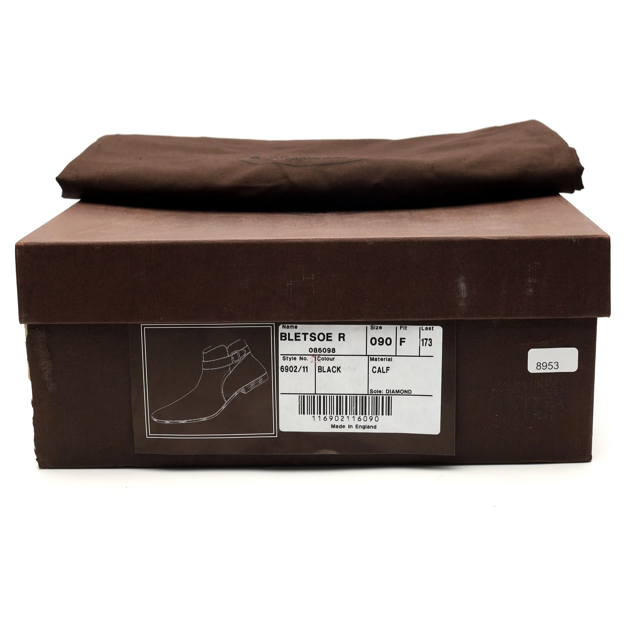 'Bletsoe' Black Leather Jodhpur Boots UK 9 F