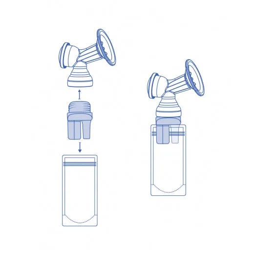 Breast pump adapters Pump-into-bag 2 pcs