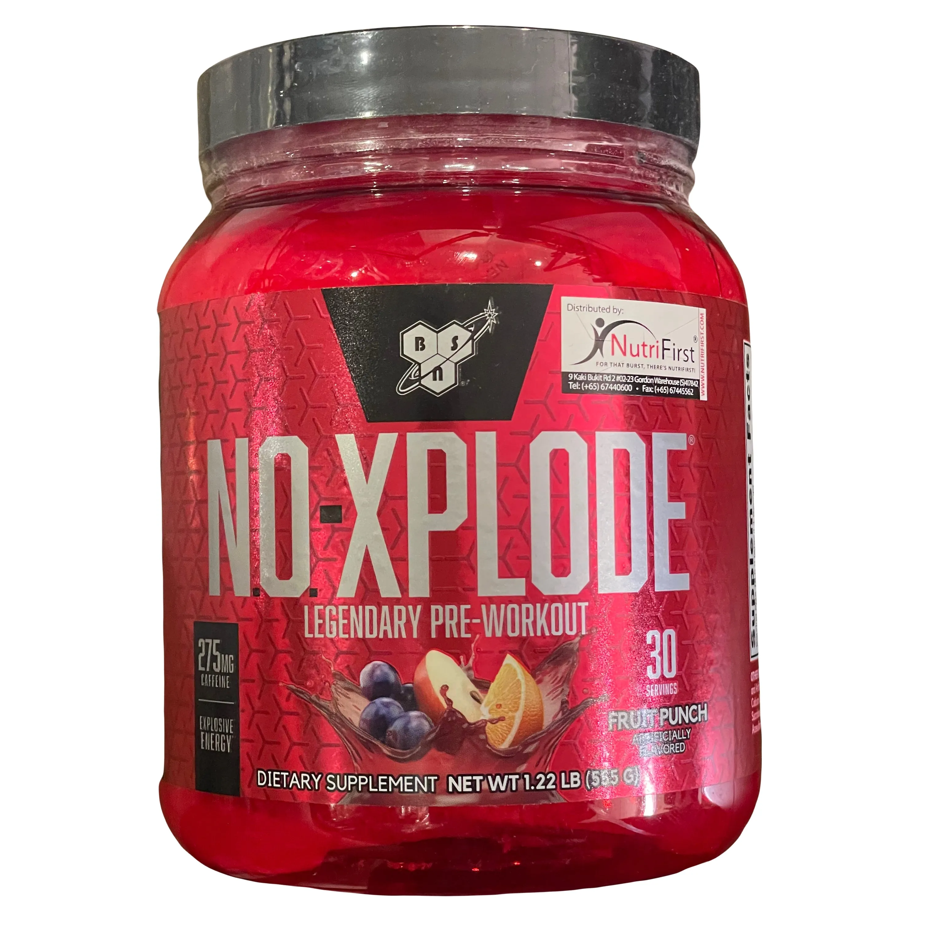 BSN, N.O.-Xplode Legendary Pre-Workout 1.22 lb (555 g) Fruit Punch Exp 28 Feb 2026