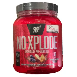 BSN, N.O.-Xplode Legendary Pre-Workout 1.22 lb (555 g) Fruit Punch Exp 28 Feb 2026
