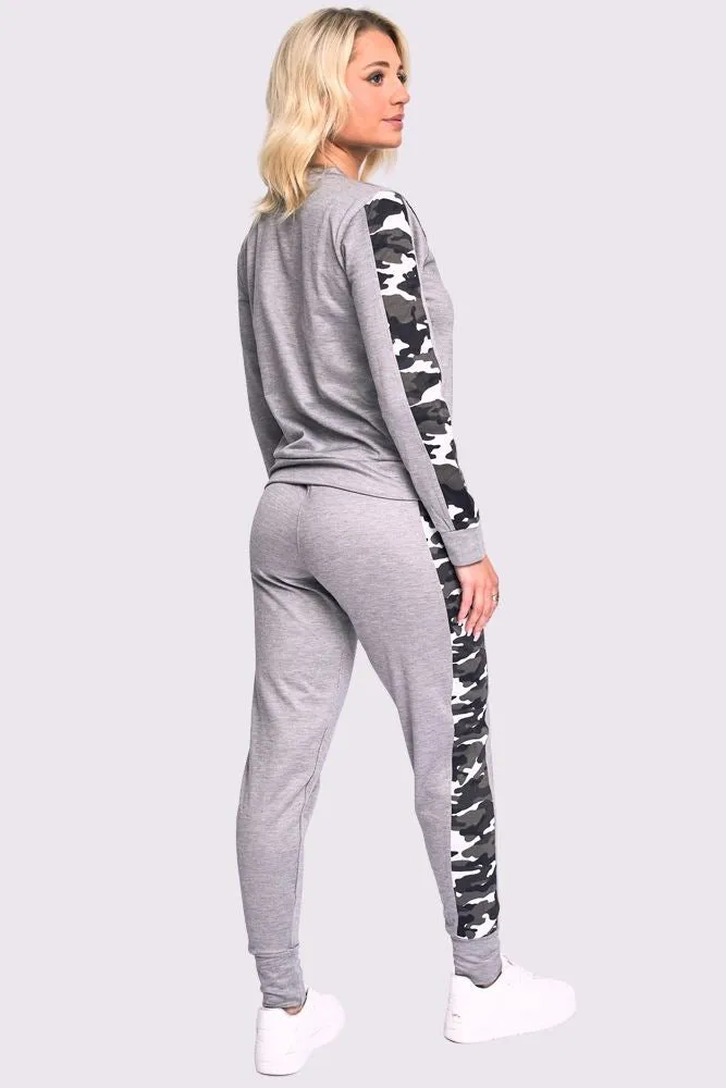 Camouflage Print Side Panel Loungewear