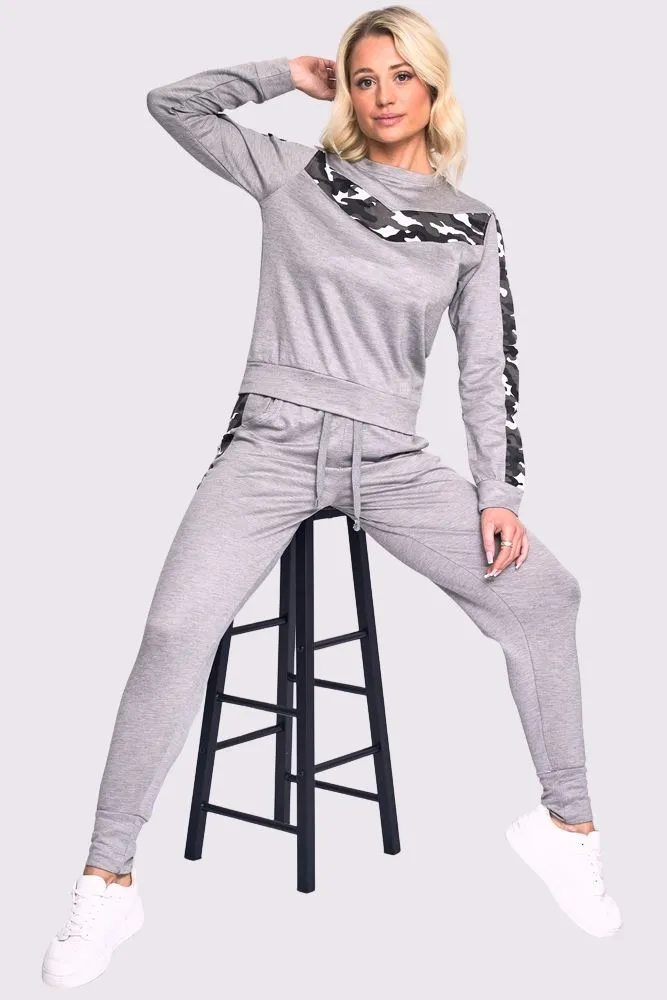 Camouflage Print Side Panel Loungewear