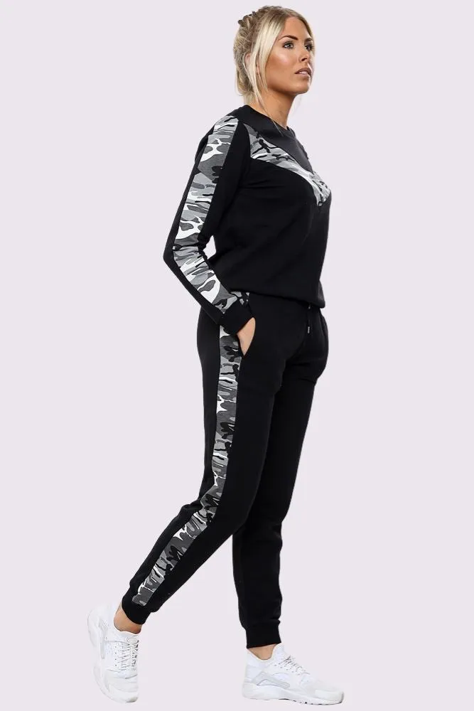 Camouflage Print Side Panel Loungewear
