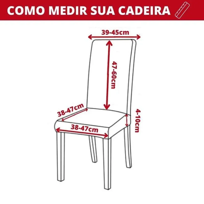 Capa Deluxe Para Cadeira de Jantar em Suede Bege