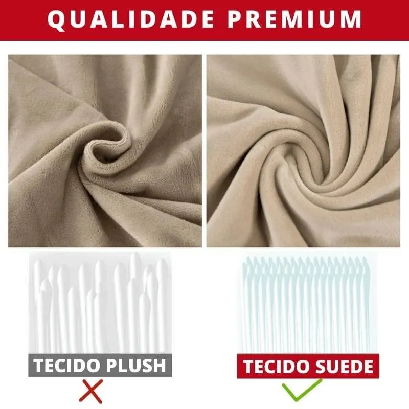 Capa Deluxe Para Cadeira de Jantar em Suede Bege