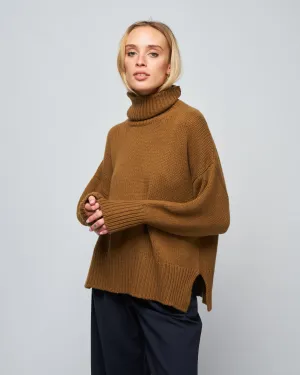 cashmere turtleneck - mink