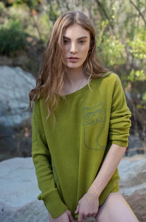 Catnip   Seaweed Catmermaid Cashmere Sweater