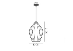 Ceramic Rose Pendant Light