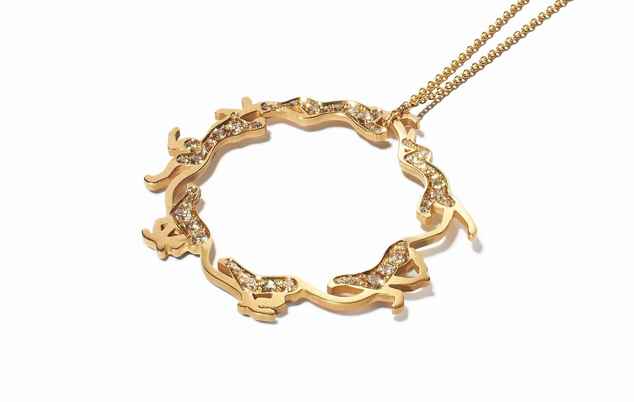 Cheetah Cycle Pendant Pave