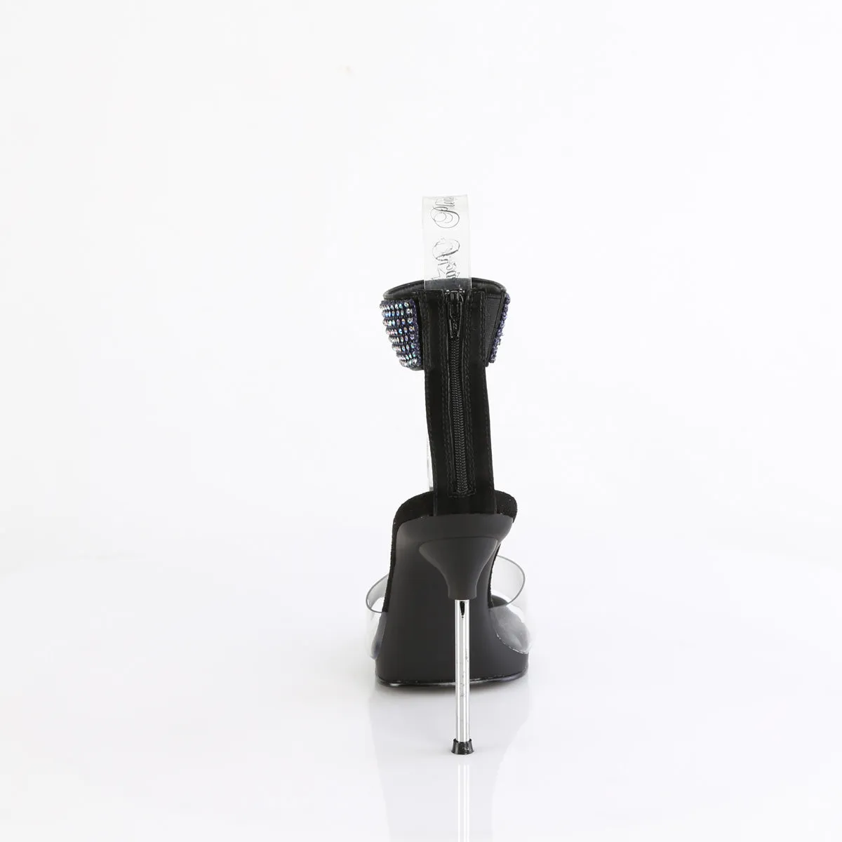 CHIC-42  Clear-Black Faux Leather-AB RS/Black