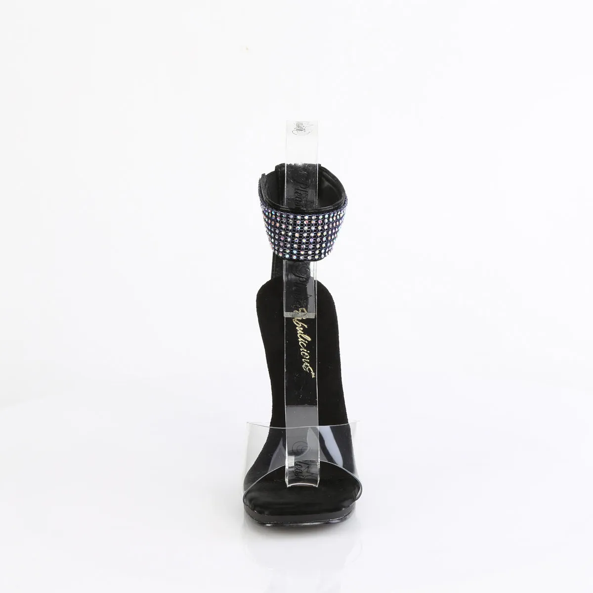 CHIC-42  Clear-Black Faux Leather-AB RS/Black