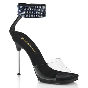 CHIC-42  Clear-Black Faux Leather-AB RS/Black