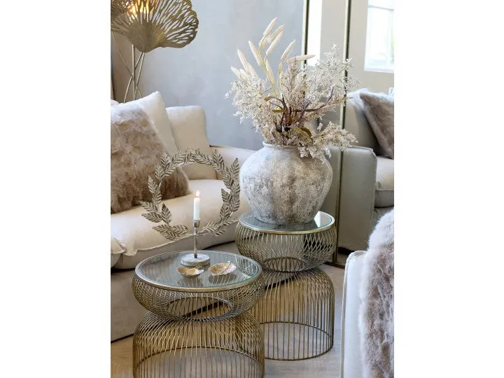 Chic Antique  Sidebord m. glasplade