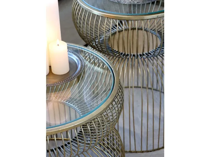 Chic Antique  Sidebord m. glasplade