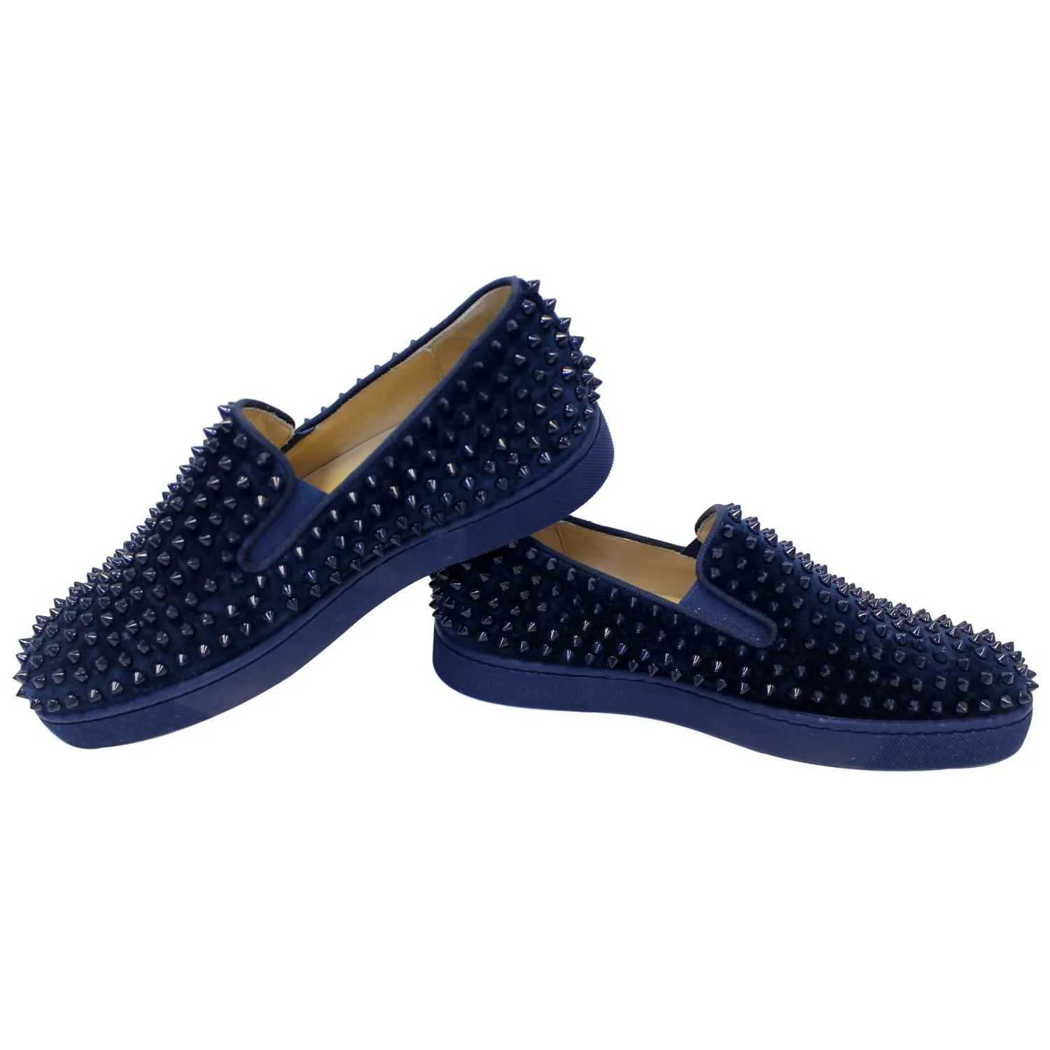 CHRISTIAN LOUBOUTIN Roller Suede Boat Sneaker Blue Size US 9
