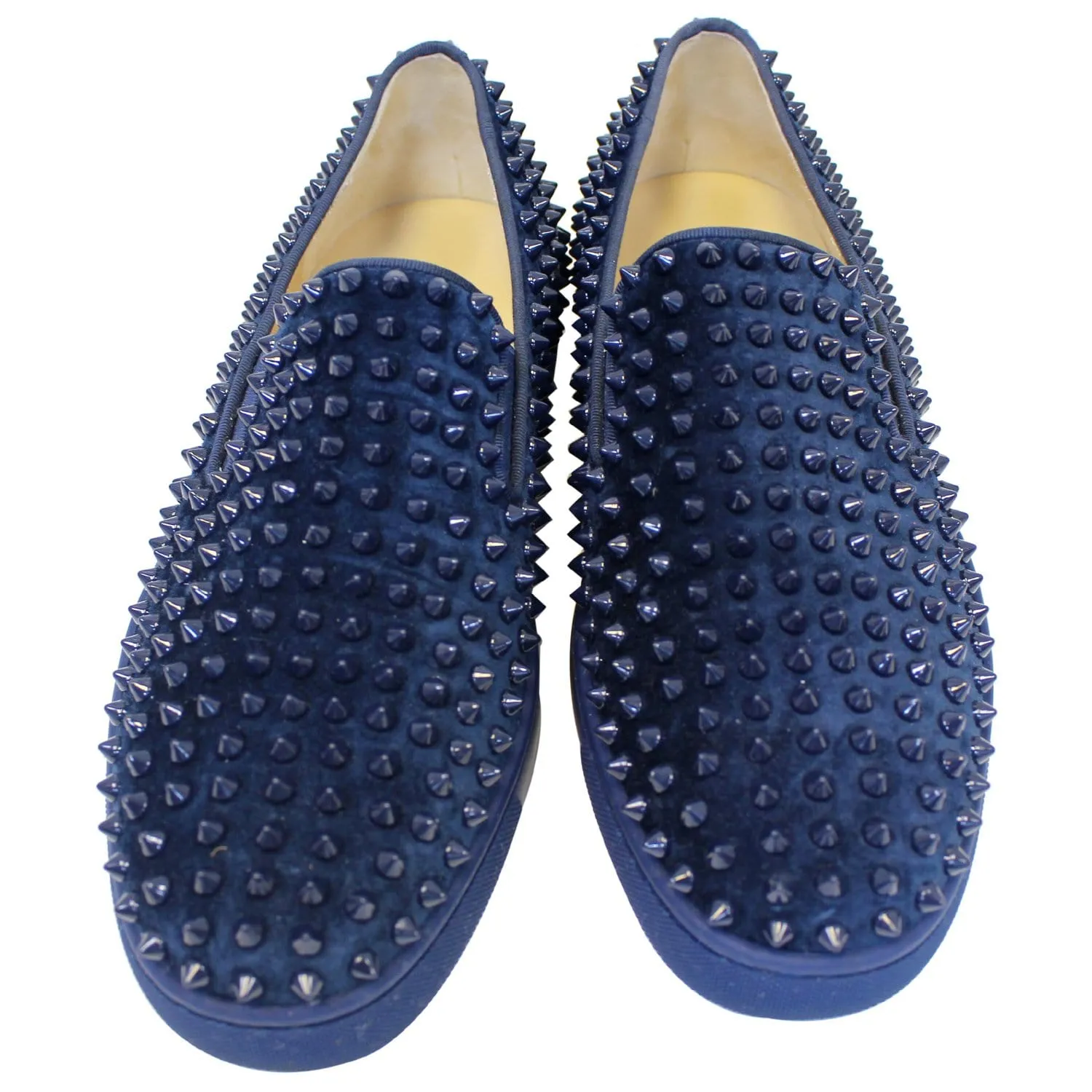 CHRISTIAN LOUBOUTIN Roller Suede Boat Sneaker Blue Size US 9