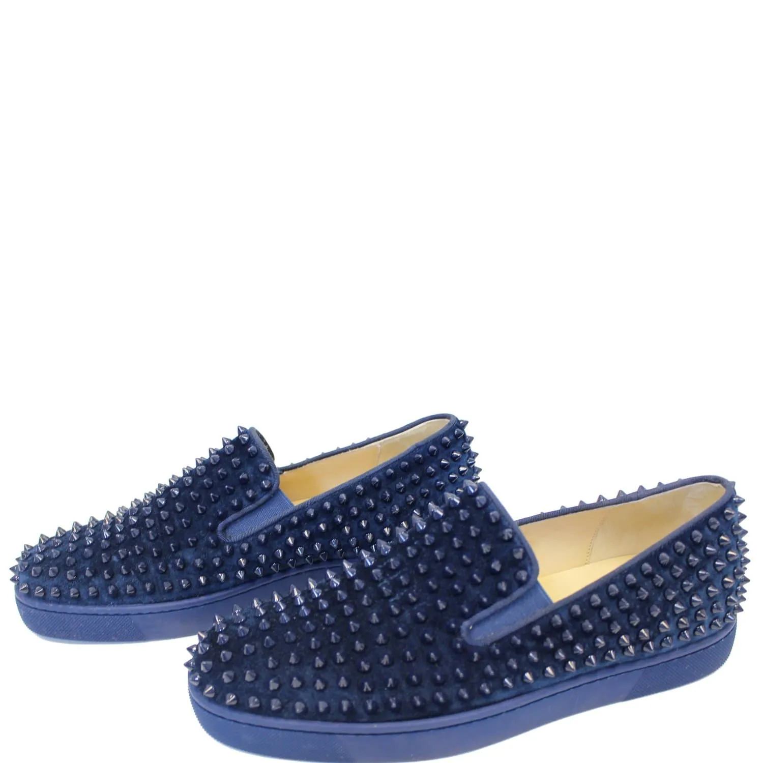 CHRISTIAN LOUBOUTIN Roller Suede Boat Sneaker Blue Size US 9