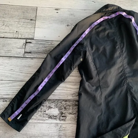 Columbia Vintage 90s Black Lightweight Windbreaker Rain Trench Coat