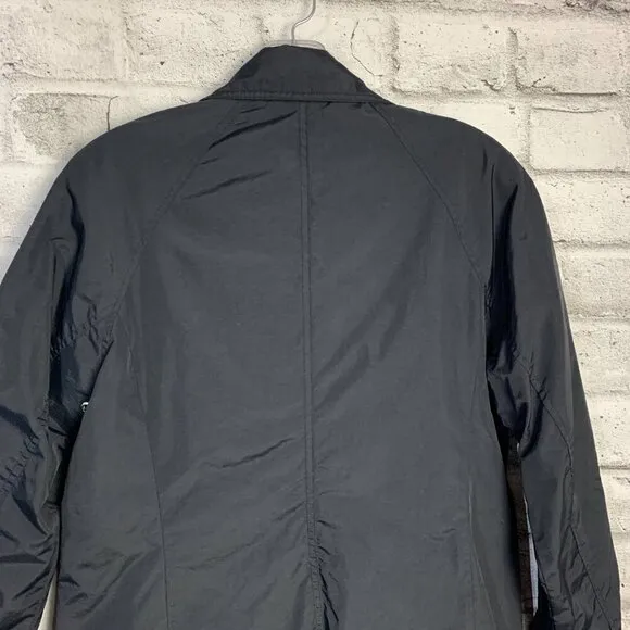 Columbia Vintage 90s Black Lightweight Windbreaker Rain Trench Coat